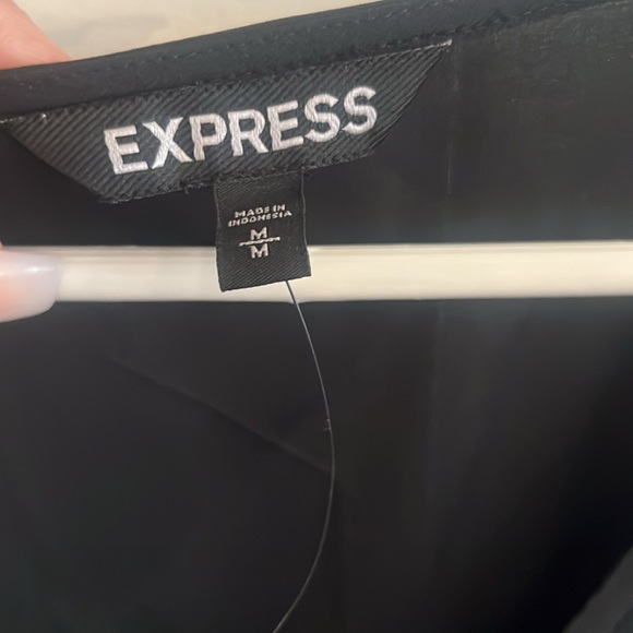 Express black top with gold zipper size medium - Picture 2 of 5